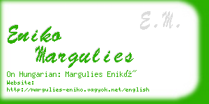 eniko margulies business card